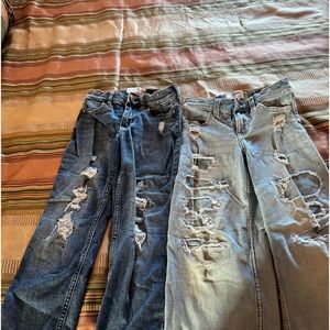 Two pairs of girls Abercrombie kids size 7/8 jeans